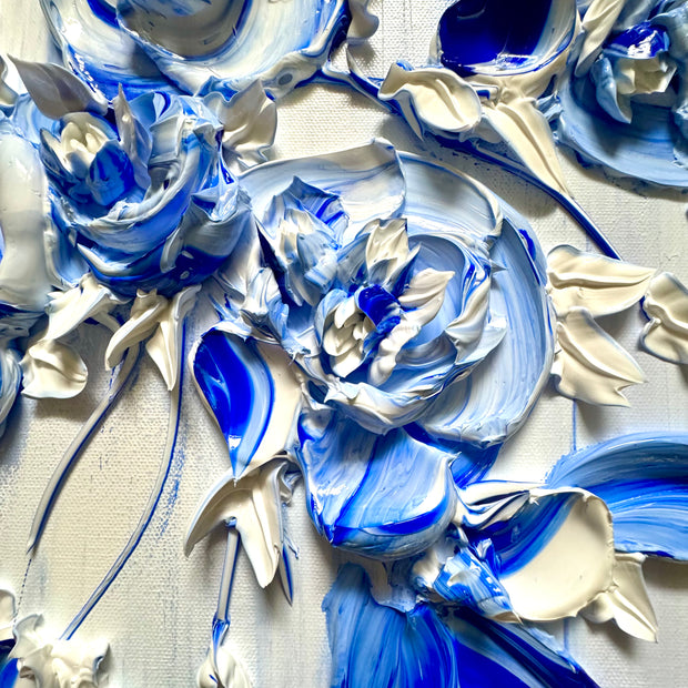Blooms Series Blue & White I