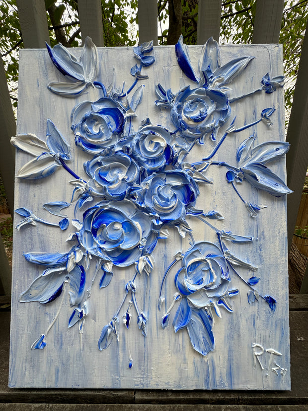 Blooms Series Blue & White II