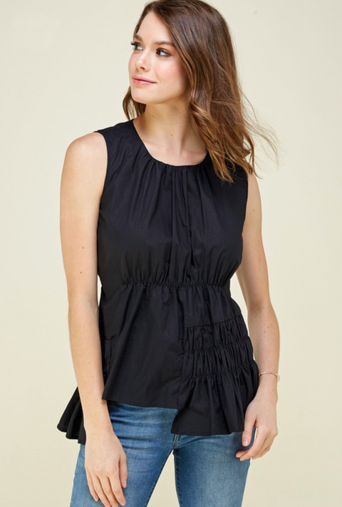 CUTE FROM EVERY ANGLE RUCHED TANK
