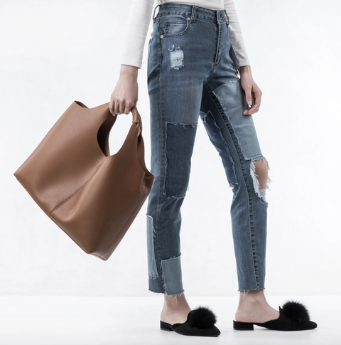 DIANA Tote - Brown Vegan Leather