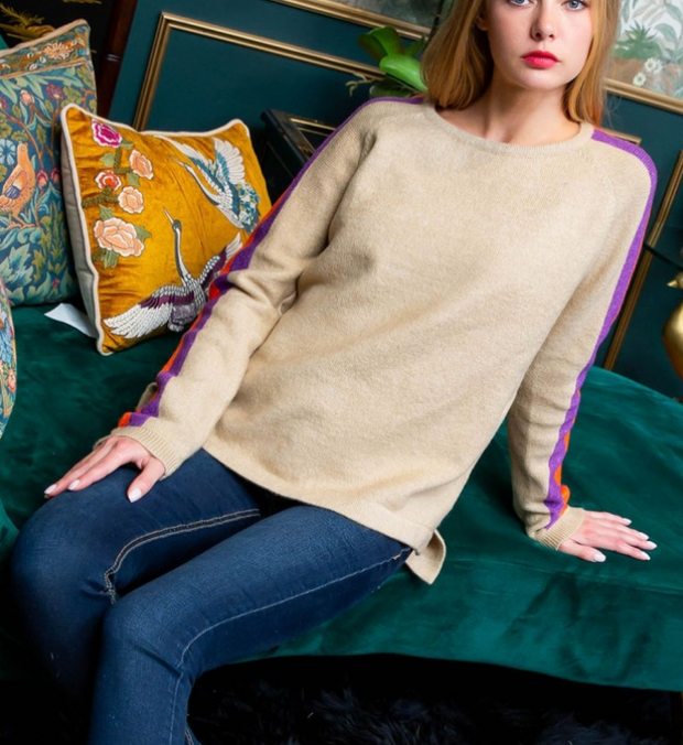IT'S ALL ABOUT ME SWEATER - Beige
